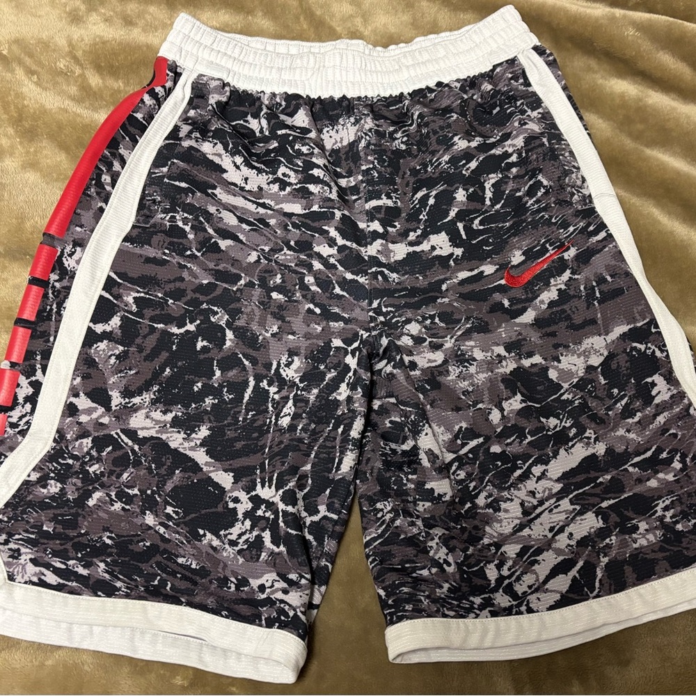 Black and White Camo Nike Elite Shorts